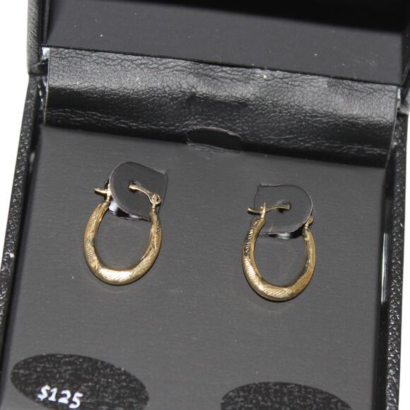 R.H. Macy's & Co. 10k Solid Gold Mini Hoops NWT - Picture 5 of 9